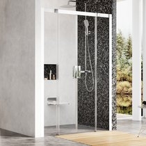 Sprchové bezbariérové dveře MSD4-140 bílá+Transparent