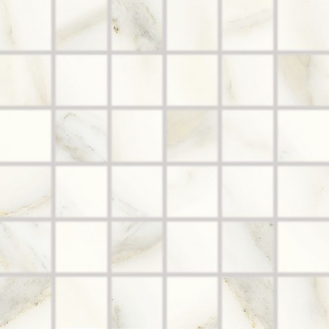 mozaika CAVA bílá lesklá mramorovaná