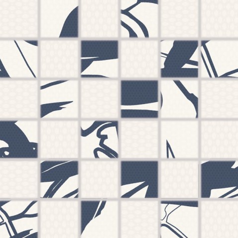 mozaika LINT WDM06676 modrá 5x5 podlepená na rastru 30x30