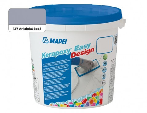 Dekorativní dvousložková spárovací malta s vysokou mechanickou a chemickou odolností Kerapoxy Easy Design 3kg 127 arktická šedá