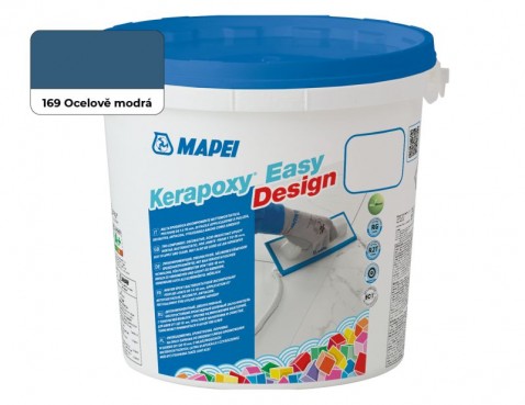 Dekorativní dvousložková spárovací malta s vysokou mechanickou a chemickou odolností Kerapoxy Easy Design 3kg 169 ocelově modrá