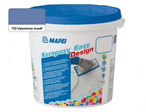 Dekorativní dvousložková spárovací malta s vysokou mechanickou a chemickou odolností Kerapoxy Easy Design 3kg 172 vesmírná modř