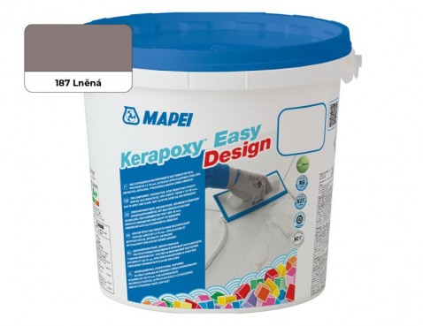 Dekorativní dvousložková spárovací malta s vysokou mechanickou a chemickou odolností Kerapoxy Easy Design 3kg 187 lněná