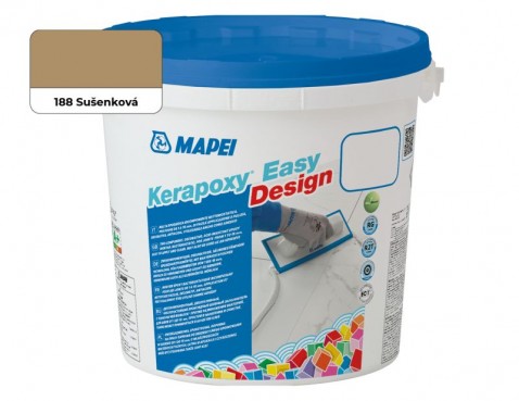 Dekorativní dvousložková spárovací malta s vysokou mechanickou a chemickou odolností Kerapoxy Easy Design 3kg 188 sušenková
