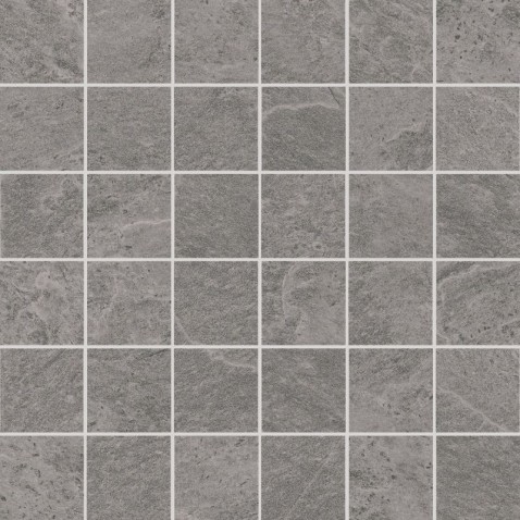 RAKO CORE mozaika DDM05874 twilight 5x5 šedá v designu štípané břidlice