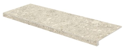 RAKO RAVE schodová tvarovka DCFVD901 Malt 120x30 béžová v designu kamene s přírodními oblázky