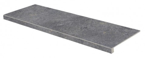 RAKO SHADE schodová tvarovka DCFVD889 Slag 120x30 tmavě šedá v designu přírodního kamene