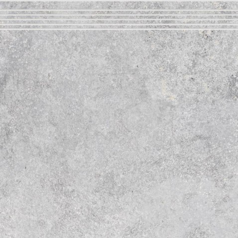 RAKO SHADE schodovka DCP62888 Gravel 60x60 světle šedá v designu přírodního kamene
