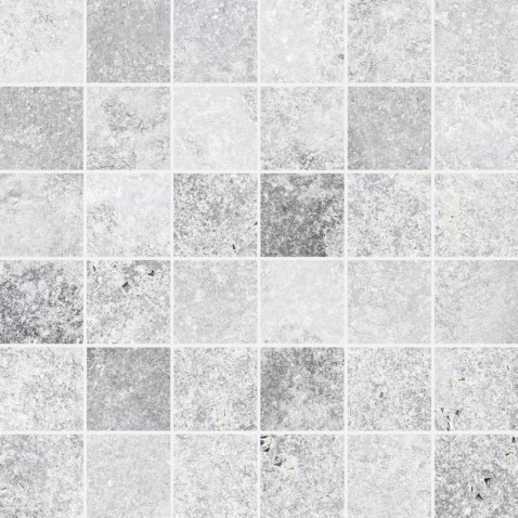 RAKO SHADE mozaika DDM05888 Gravel 5x5 světle šedá v designu přírodního kamene