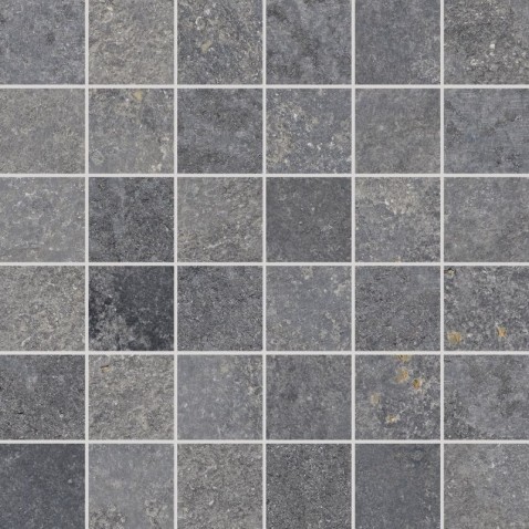 RAKO SHADE mozaika DDM05889 Slag 5x5 tmavě šedá v designu přírodního kamene