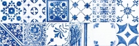 MAJOLIKA - obklad modrý dekor