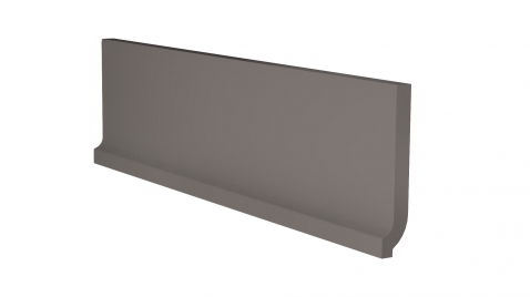 Sokl s požlábkem RAKO Taurus COLOR TSPKF006 Light Grey 30x8 světle šedý mat