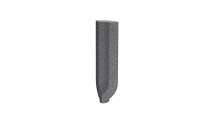 Sokl s požlábkem - vnitřní roh  RAKO Taurus Granit TSIRH065 Antracit 2,3x8 antracitově šedý mat