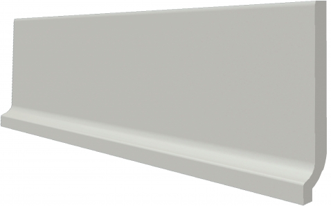 Sokl s požlábkem RAKO Taurus COLOR TSPKF003 Light Grey 30x8 světle šedý mat