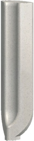 Sokl s požlábkem - vnitřní roh  RAKO Taurus Granit TSIRH078 Sierra 2,3x8 světle šedý mat